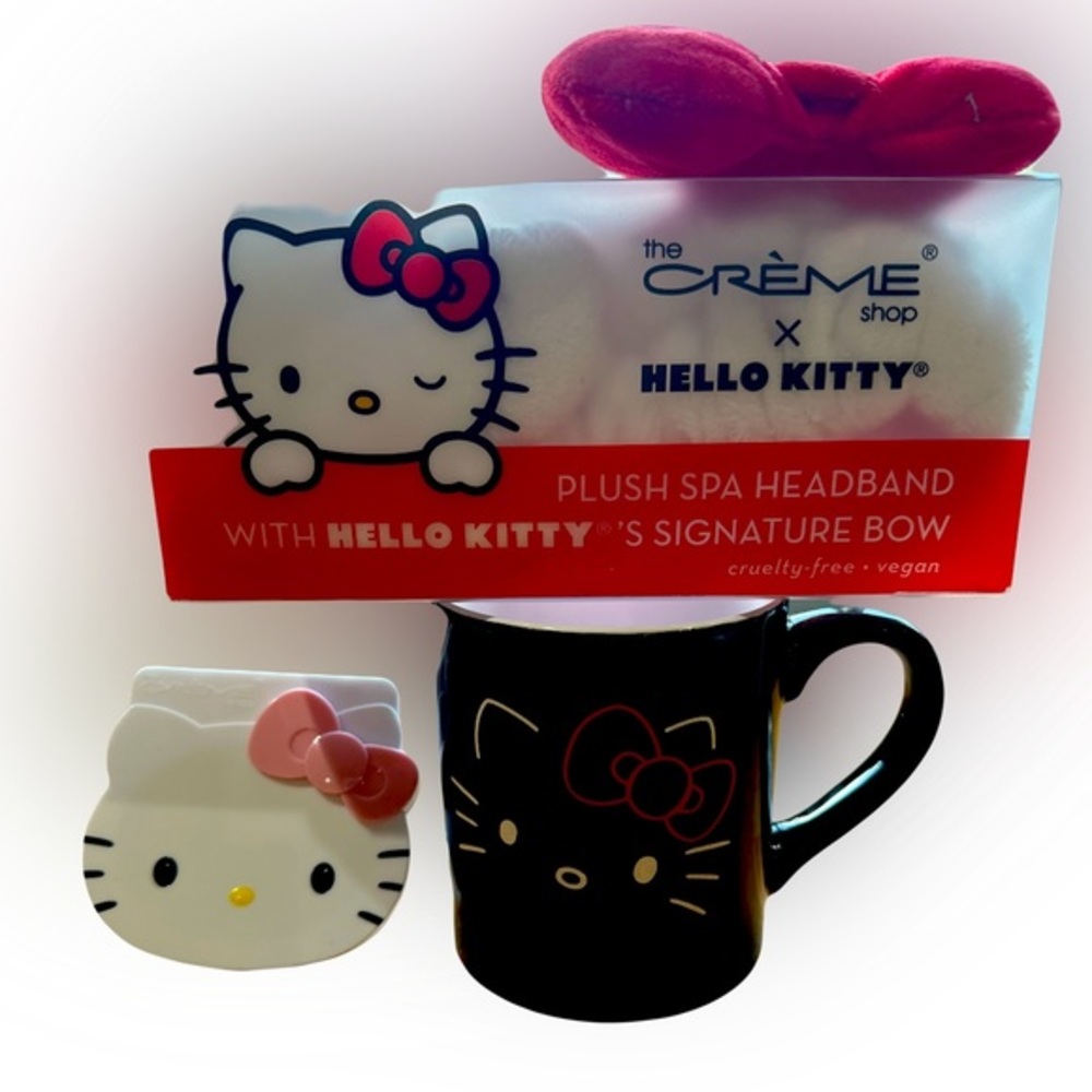 Hello Kitty headband, Mirror  and cup